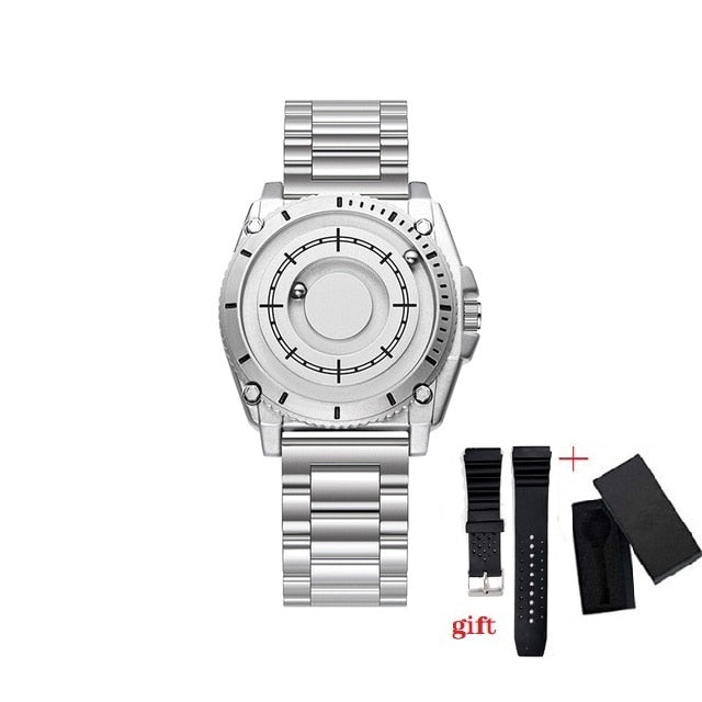 Black Metal Magnetic Watch Men Sports Quartz Men Fashion Watch Waterproof Mens Wristwatch Male Clock 2021