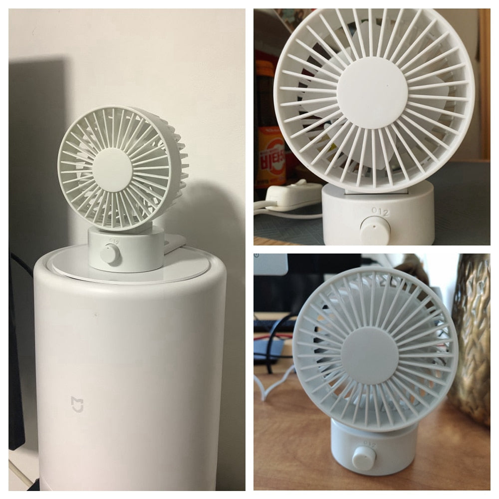 Summer USB Fan Creative Mini USB Fan For Office Home Beach Portable 2 Speed Computer PC Fans With Double Side Fans Blades Blower