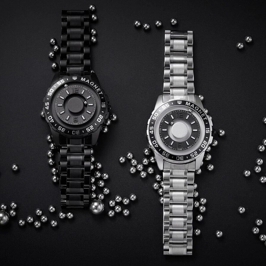 Magnetic Watch Quartz Men Waterproof Watch Ball Fashion Casual Magnet Wrist Watches erkek kol saati drop shipping usa