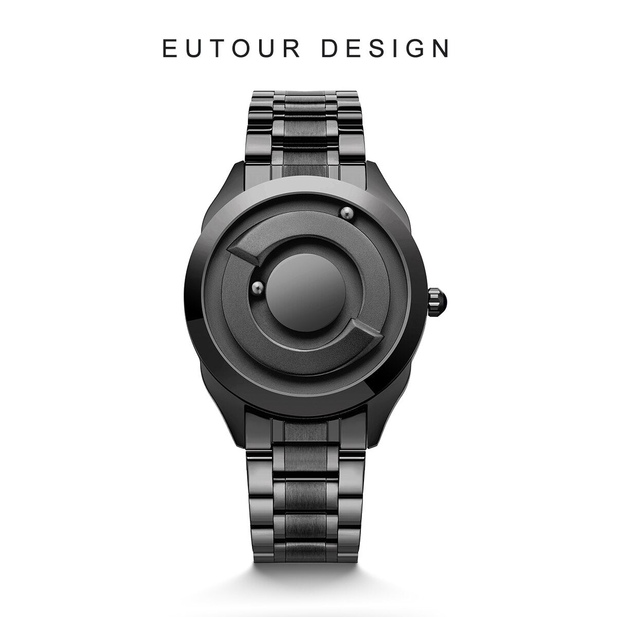 EUTOUR Magnetic Beads Men's Personality Creation Sports Watch Cool Concept Borderless Fashion Design Watch-Stainless Steel Strap
