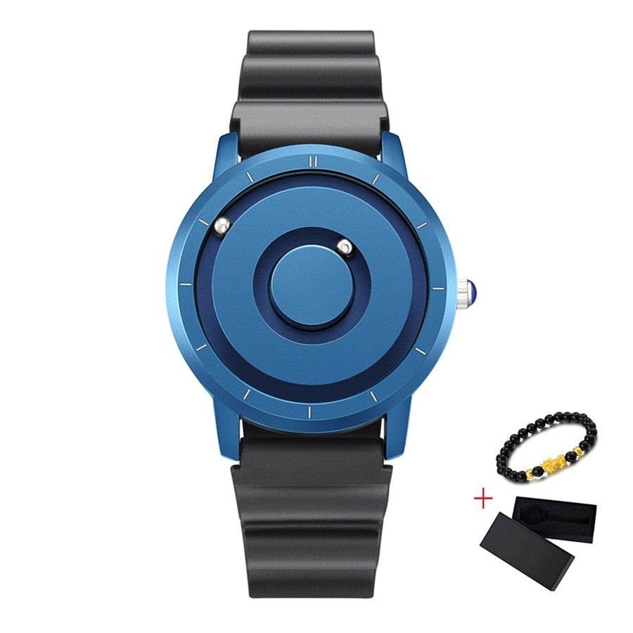 Eutour Blue Magnetic Ball Watch Men Fashion Casual Quartz Waterproof Sports Mens Wrist Watches Male Clock Relogio Masculino 2021