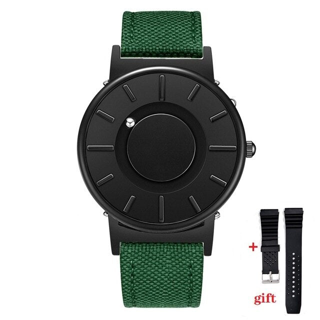 Magnetic Watch Ball Show Men Waterproof Luxury Mens Wristwatches Sport Stainless Steel Quartz Wrist Watch