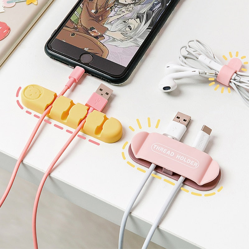 MOHAMM 1 Piece Cute Cable Organizers Holder Clips for Desktop Cord Organizers Management Office Home