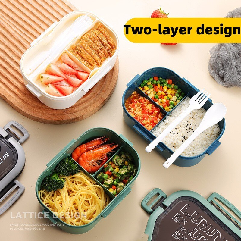 Cute Lunch Box For Kids Compartments Microwae Bento Lunchbox Children Kid School Outdoor Camping Picnic Food Container Portable