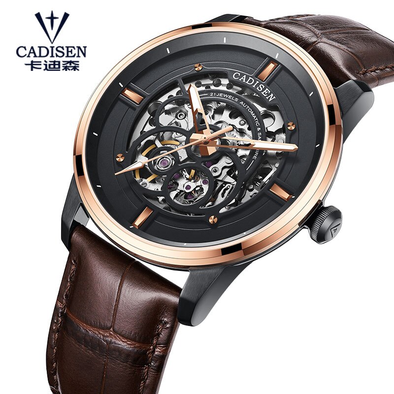 Mens Watches Japan MIYOTA-8N24 Movt Automatic Watch Mechanical Wristwatch Real Diamond Watch Sapphire Glass Clock