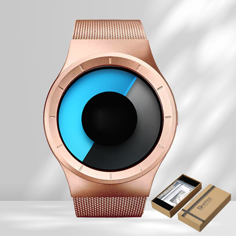 Creative Quartz Watches Men Top FASHION Brand Casual Stainless steel Mesh Band Unisex Watch Clock Male female Gentleman gift