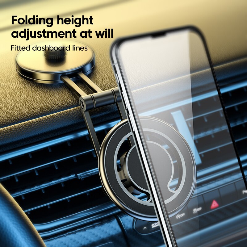 720° Rotate Magnetic Car Phone Holder Magsafe Car Mobile Phone Support Foldable Air Vent Magnet Mount Stand For iPhone 13 Xiaomi