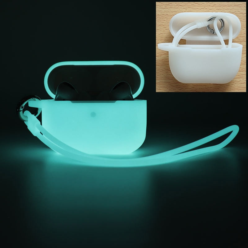 Luminous Silicone Case for Apple AirPods Pro Thickness Protective Shell for Air Pods Earphone Accessories with Rope