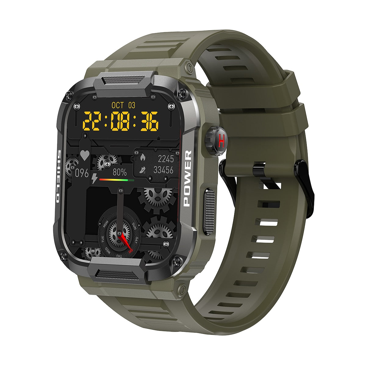 Men Smart Watch Military Healthy Monitor AI Voice Bluetooth Call Fitness Waterproof Sports Smartwatch for IOS Android Phone 2023