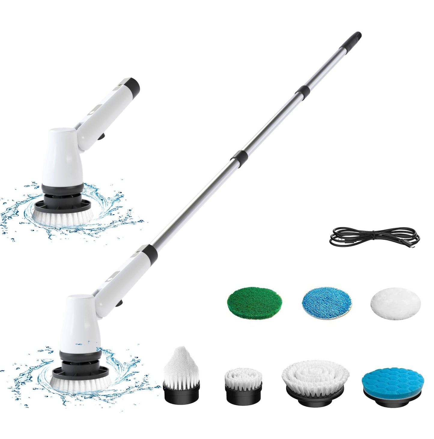 7 In 1 Adjustable Angle Electric Cleaning Brush Wireless Adjustable Bathroom Kitchen Cleaning Tool