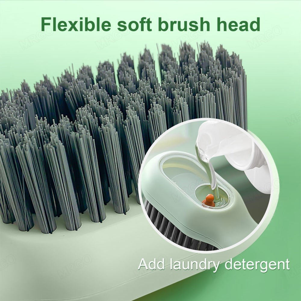 Cleaning Brush Oft Bristled Liquid Shoe Brush Cleaning Long Handle Shoe Clothing Board Clothes Brushes Household Cleaner Tools