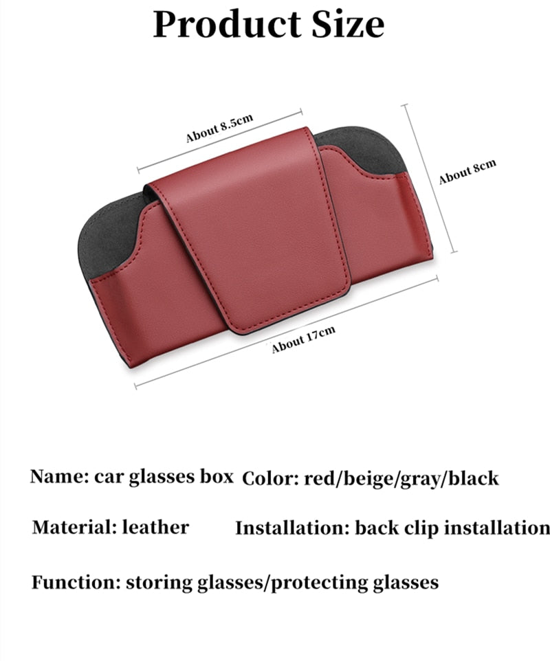 Universal Car Auto Sun Visor Glasses Box Sunglasses Clip Card Ticket Holder Stand Fastener Pen Case Eyeglasses Car Accessories