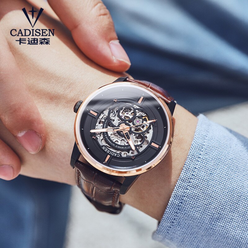 Mens Watches Japan MIYOTA-8N24 Movt Automatic Watch Mechanical Wristwatch Real Diamond Watch Sapphire Glass Clock