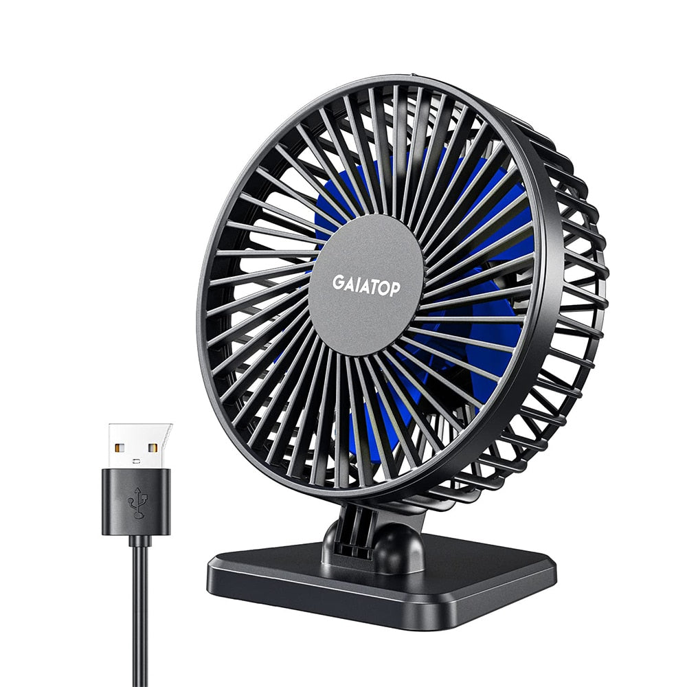 GAIATOP Mini USB Desktop Fan Portable Fan Desktop Office USB Quiet Cooling Fans Three Speed Adjustment Suitable For Home Office
