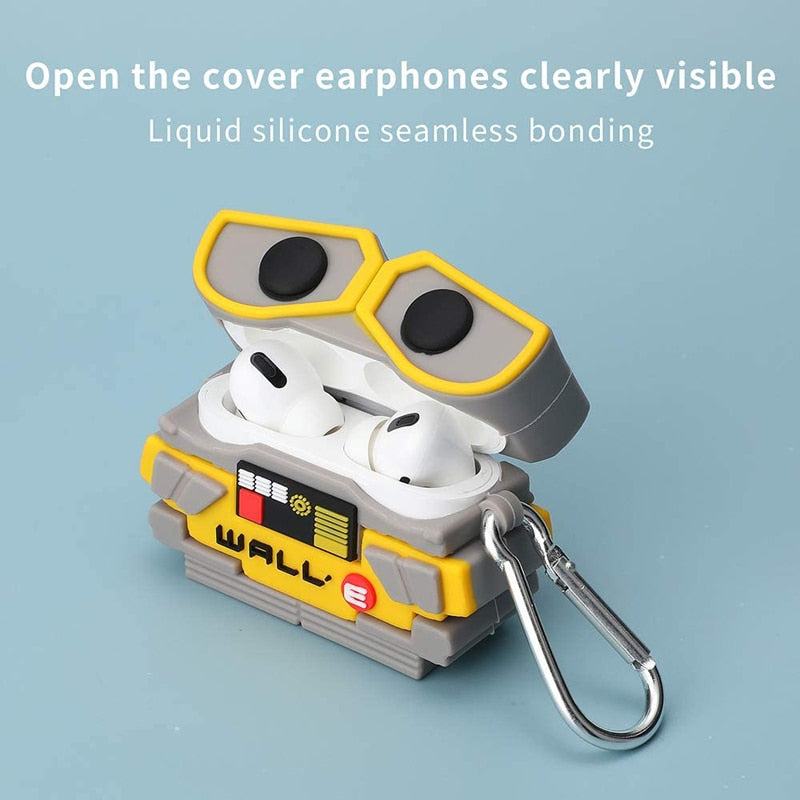 3D Cute Cartoon Wall .E Earphone Case For Airpods Pro Silicone Bluetooth Headphone Charging Box Cover For Airpods 1 2 3 2021