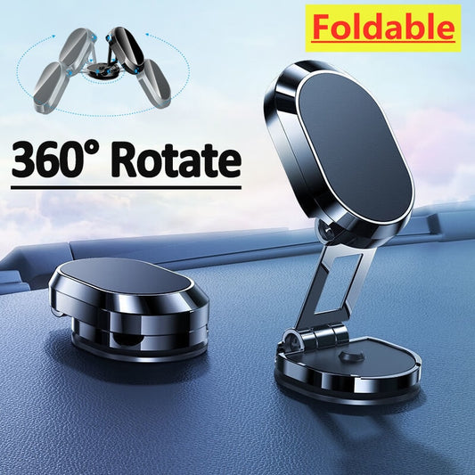 Foldable Magnetic Car Phone Holder 360 Rotatable Magnet Smartphone Support Mount Portable Mobile Phone Stand in Car For iPhone