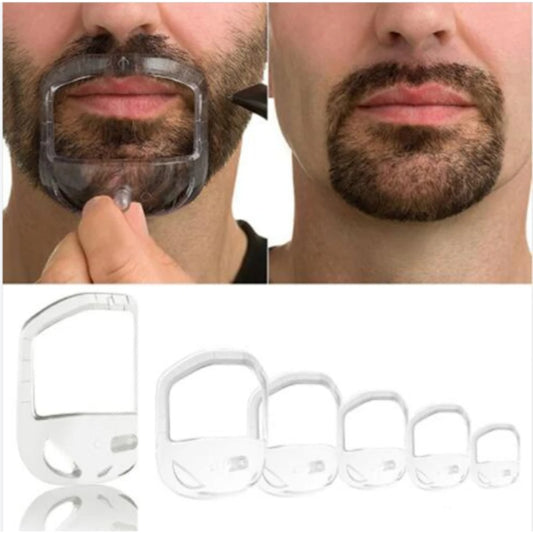 5Pcs/lot Beard Comb Hairbrush Beard Template Cut Salon Mustache Beard Styling Template for Shaping Hair Brush Trimming Tool